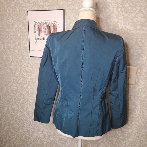 LAFAYETTE 148 New York Size 2 Lightweight Green Jacket - Picture 9 of 11